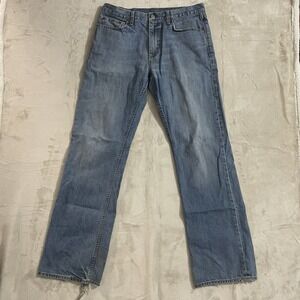 Banana Republic Jeans Men 32x34 Straight Leg Rugged‎ Blue Denim Medium Wash